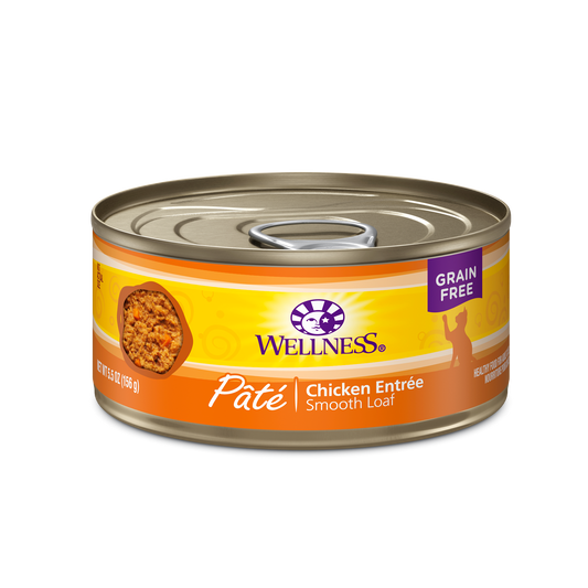 Wellness Premium Canned Cat Food | Complete Health Grain-Free Formula | Chicken Pate Recipe