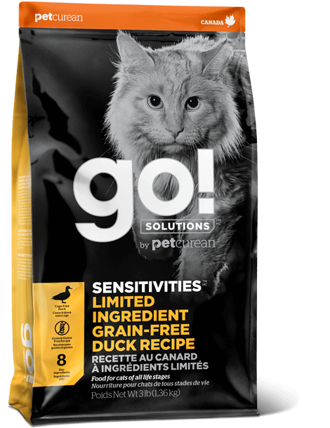 Go! Solutions Premium Cat Food | Limited Ingredient Sensitivities Grain-Free Formula | Duck Recipe 🇨🇦