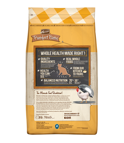 Merrick Premium Adult Cat Food | Purrfect Bistro Grain-Free Formula | Chicken & Sweet Potato Recipe