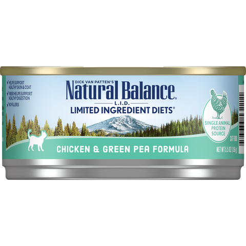 Natural Balance Cat Food | Limited Ingredient Grain-Free Diet | Chicken & Green Pea Formula