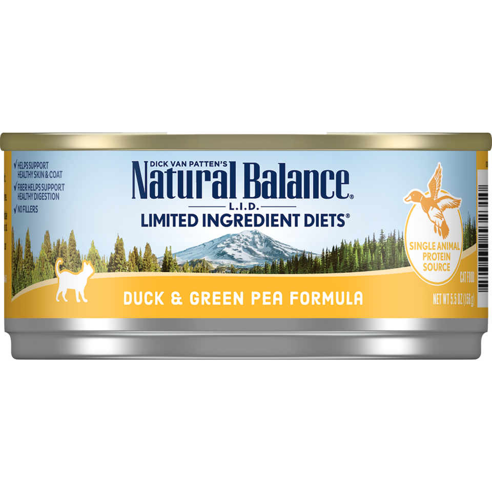 Natural Balance Cat Food | Limited Ingredient Grain-Free Diet | Duck & Green Pea Formula