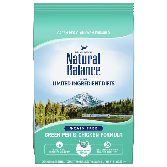 Natural Balance Premium Cat Food | Limited Ingredient Grain-Free Diet | Green Pea & Chicken Formula