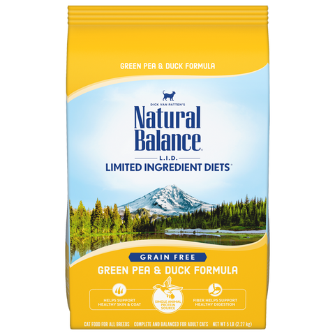 Natural Balance Premium Cat Food | Limited Ingredient Grain-Free Diet | Green Pea and Duck Formula