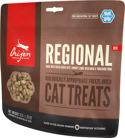 Orijen Premium Cat Treats | Regional Red Freeze-Dried Formula | 35 g Pouch
