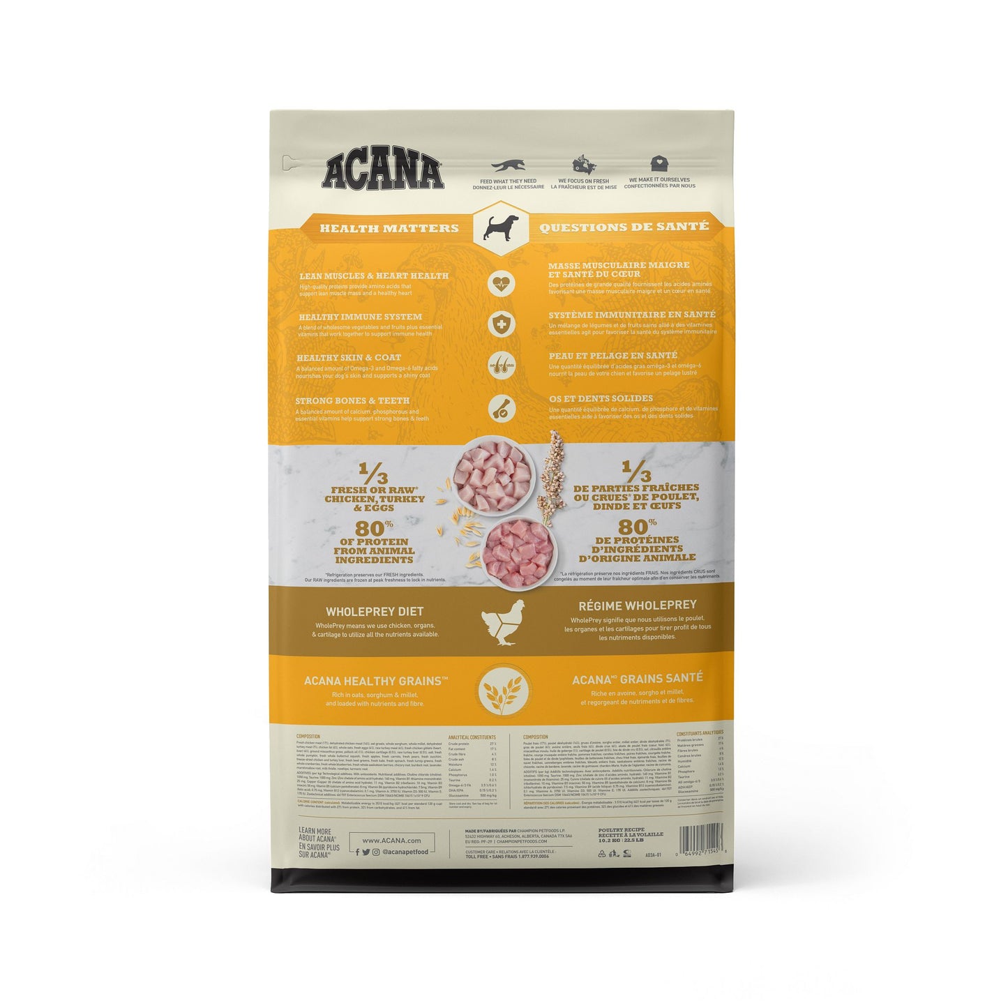 Acana Premium Adult Dog Food | Healthy Grains Formula | Free-Run Poultry Recipe