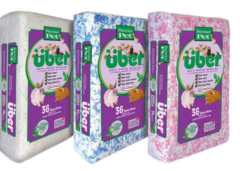 Premier Pet Uber Soft Paper Small Animal Bedding | 99 Litres | White