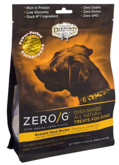 Darford Premium Dog Biscuits | Zero/G Grain-Free Formula | Roasted Duck Recipe | 340 g Pouch
