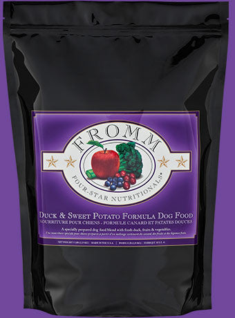 Fromm Duck and Sweet Potato Premium Dog Food Packaging