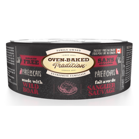Oven-Baked Tradition Canned Adult Cat Food | Grain-Free Wild Boar Pate | 5.5 oz Can
