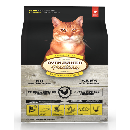 Oven-Baked Tradition Premium Adult Cat Food | Chicken Recipe | 5 lb Bag 🇨🇦