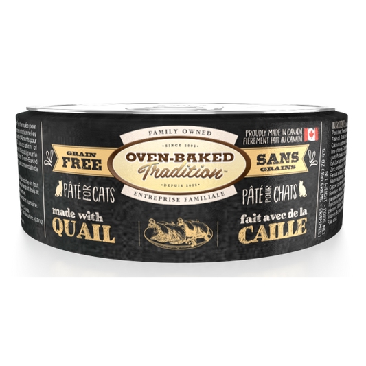 Oven-Baked Tradition Canned Adult Cat Food | Grain-Free Quail Pate | 5.5 oz Can 🇨🇦