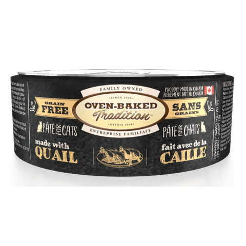 Oven-Baked Tradition Canned Adult Cat Food | Grain-Free Quail Pate | 5.5 oz Can