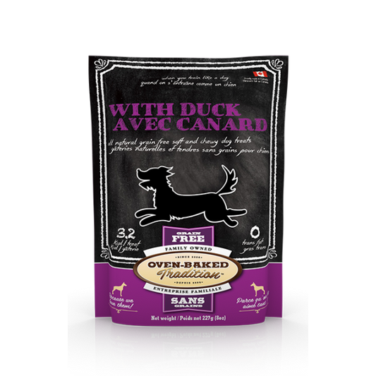 Oven-Baked Tradition Premium Soft and Chewy Dog Treats | Duck Flavour | 227 g Pouch 🇨🇦