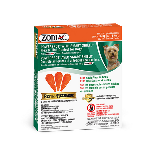 Zodiac Power Spot Smart Shield Flea & Tick Control | 3 Month Supply