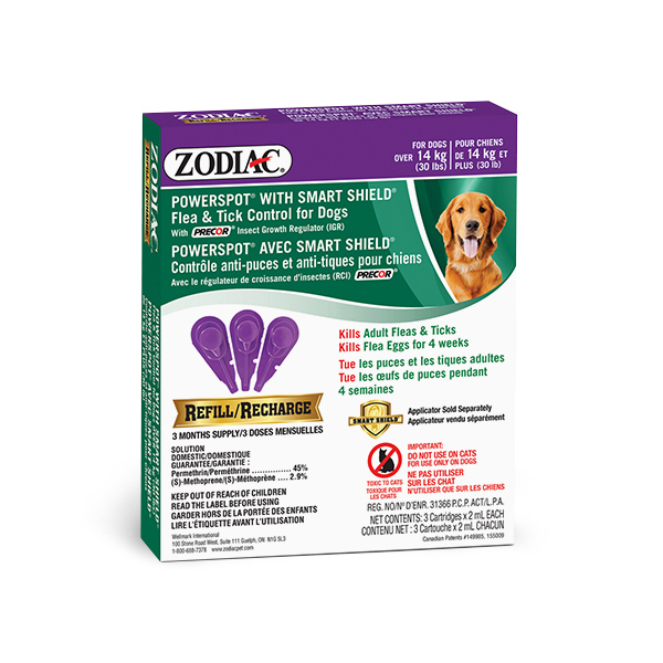 Zodiac Power Spot Smart Shield Flea & Tick Control | 3 Month Supply
