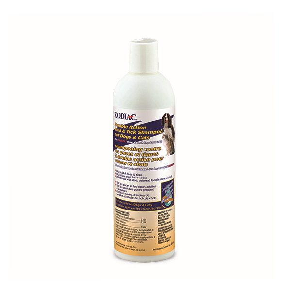 Zodiac Double Action Flea & Tick Shampoo for Cats & Dogs | 355 ml Bottle
