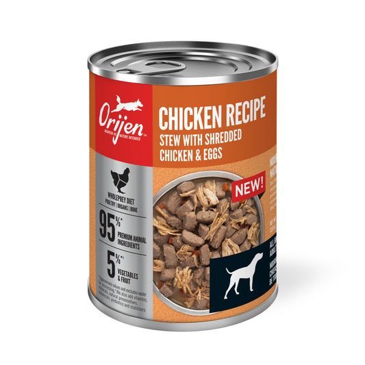 Orijen Premium Canned Dog Food | Chicken Stew with Shredded Chicken & Eggs Recipe | 12.8 oz. Can