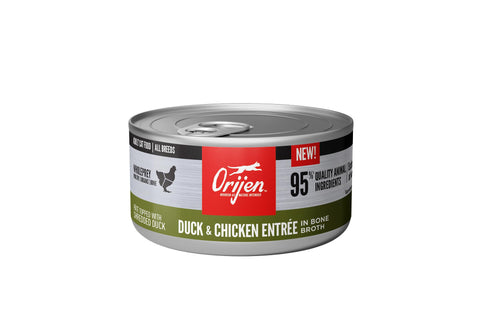Orijen Premium Canned Cat Food | Duck & Chicken Entree in Bone Broth Recipe