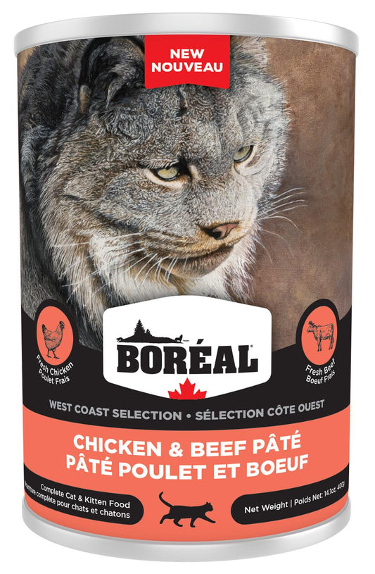 Boreal Premium Canned Cat Food | West Coast Selection Chicken & Beef Pate