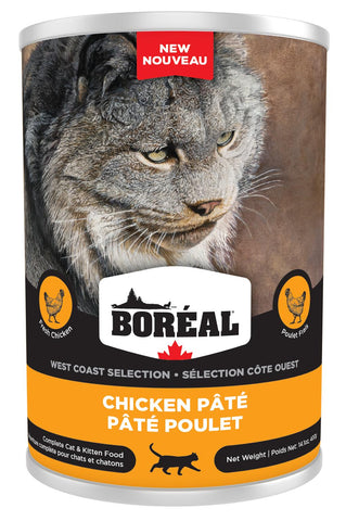 Boreal Premium Canned Cat Food | West Coast Selection Chicken Pate
