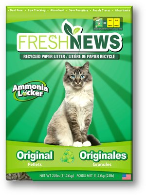 Fresh News Paper Pellets Cat Litter | 25 lb Bag