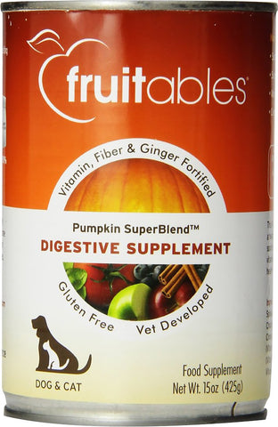 Fruitables Digestive Supplement | Pumpkin and Ginger Formula | 15 oz. Can