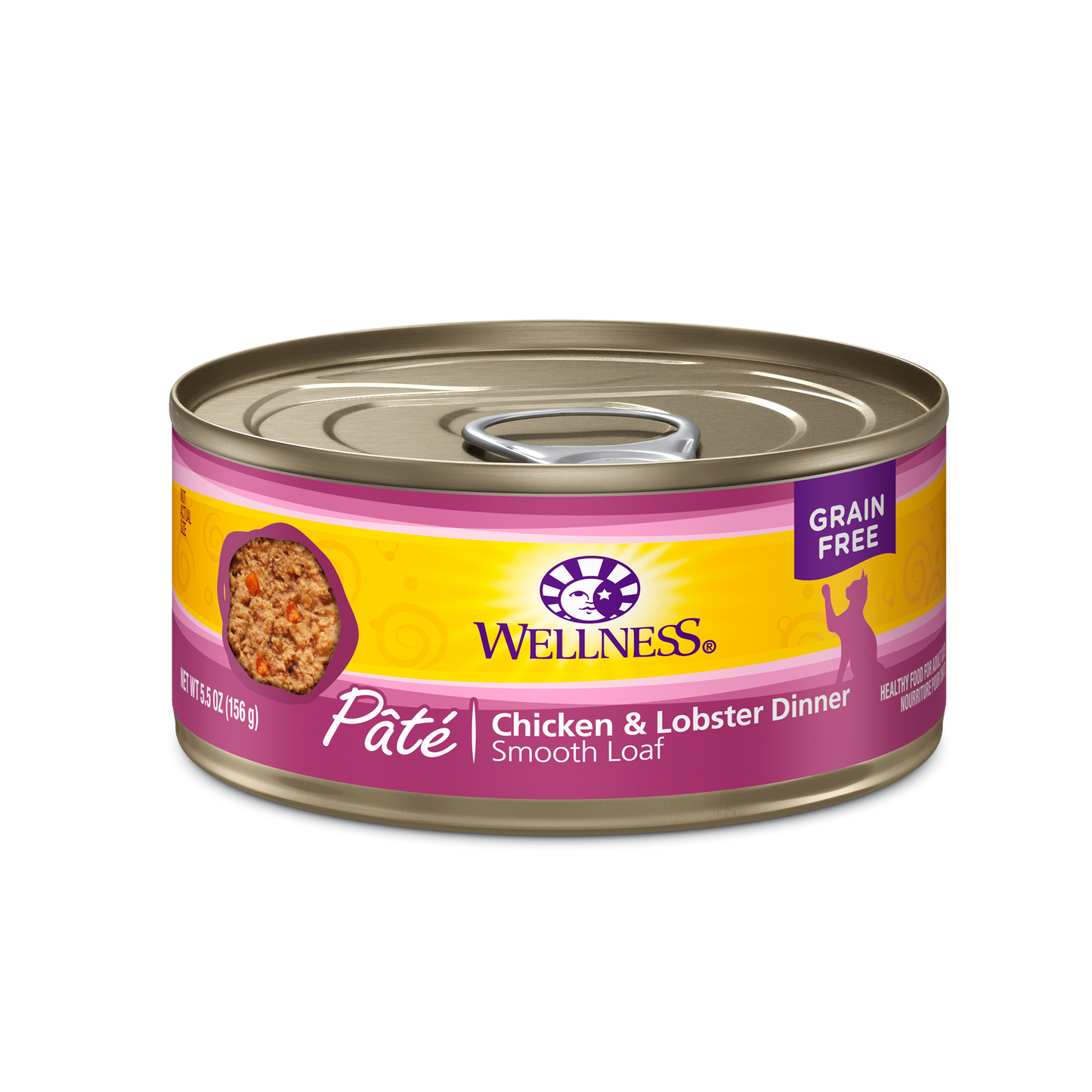 Wellness Premium Canned Cat Food | Grain-Free Formula  | Chicken & Lobster Pate Recipe