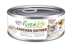 PureVita Wet Cat Food | Grain-Free Chicken Entree | 5.5 oz Can