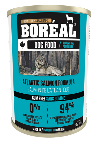 Boreal Premium Canned Puppy and Dog Food | Grain-Free Formula | Canadian Atlantic Salmon Recipe | 13 oz. Can