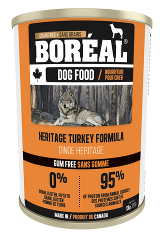 Boreal Premium Canned Puppy and Dog Food | Grain-Free Formula | Canadian Heritage Turkey Recipe | 13 oz. Can