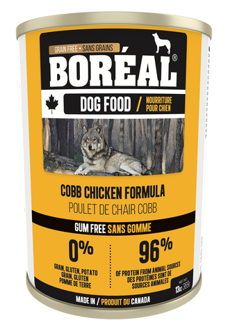 Boreal Premium Canned Puppy and Dog Food | Grain-Free Formula | Canadian Cobb Chicken Recipe | 13 oz. Can