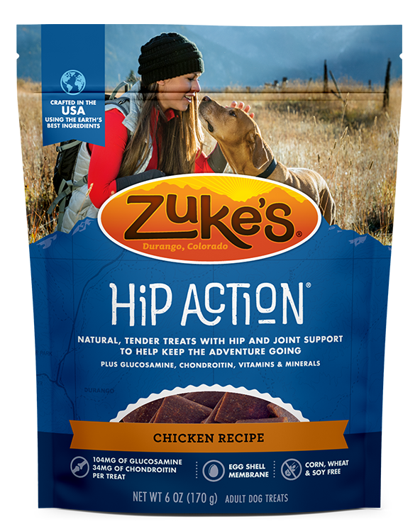 Zuke's Premium Dog Treats | Hip Action | Chicken Recipe | 170 g Pouch