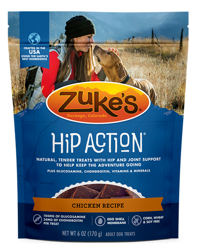 Zuke's Premium Dog Treats | Hip Action | Chicken Recipe | 170 g Pouch