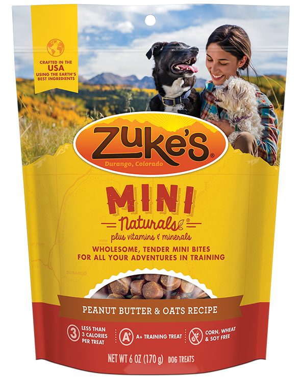 Zuke's Natural Dog Treats | Mini Naturals Training Treats | Peanut Butter & Oats Recipe